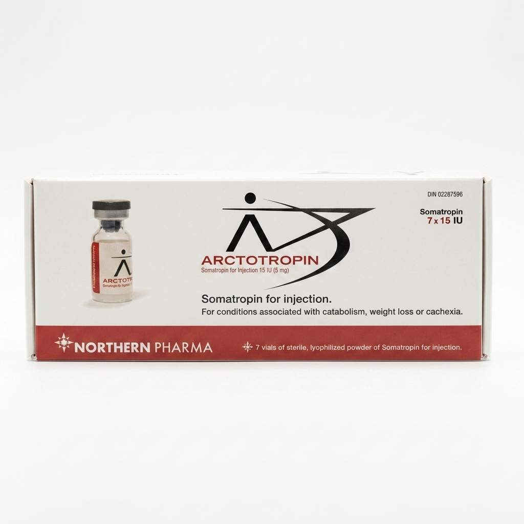 Arctotropin Somatropin 7 × 15 IU — Northern Pharma — Minimal White Packshot
