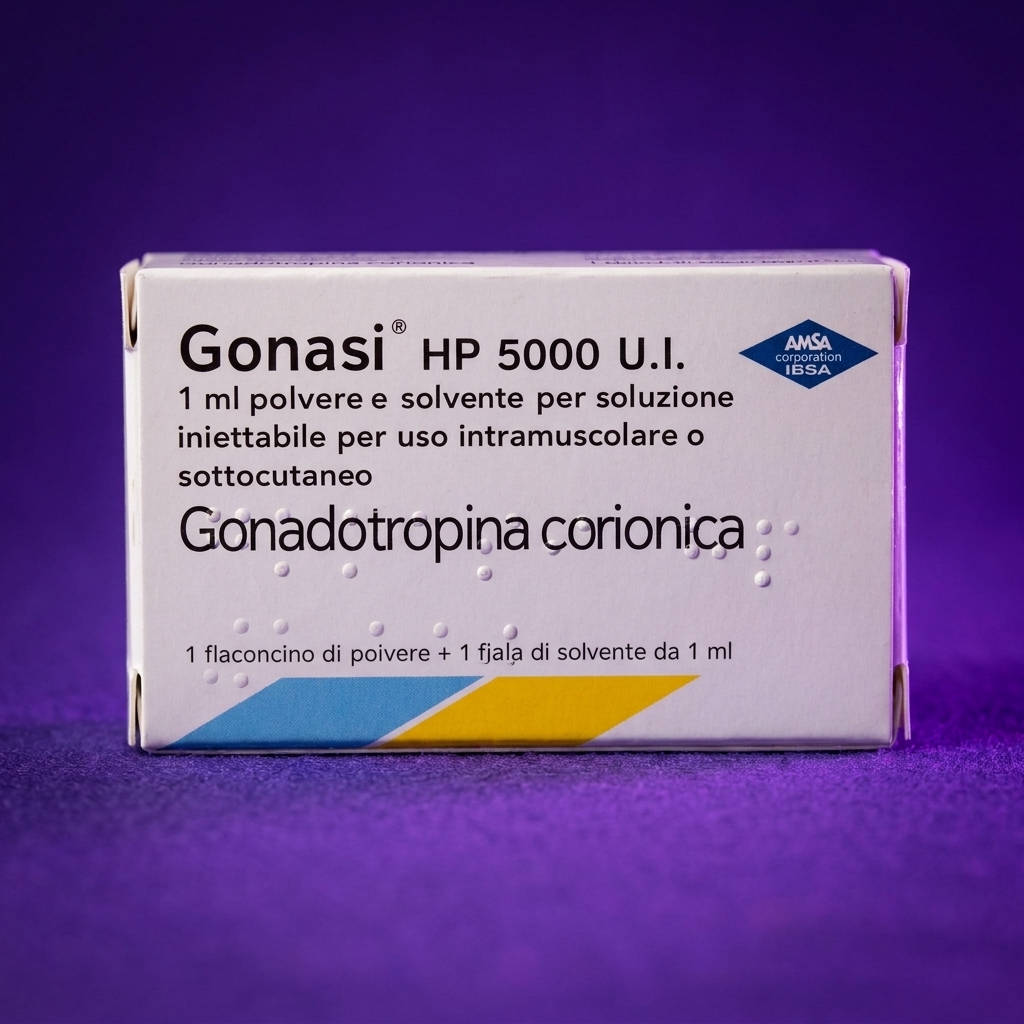 Gonasi HP 5000 U.I. — Chorionic Gonadotropin — Deep Purple Reflection