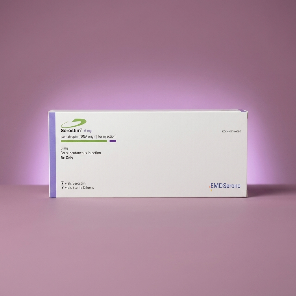 Serostim Somatropin 6 mg — 7 Vials — Soft Rose Studio