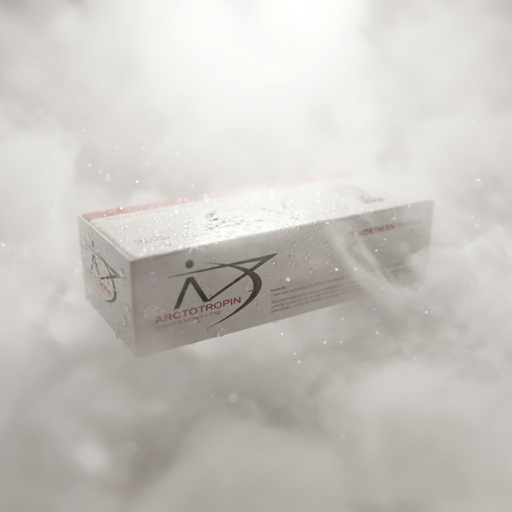 Arctotropin Somatropin 7 × 15 IU — Northern Pharma — Cloud Mist Product Angle
