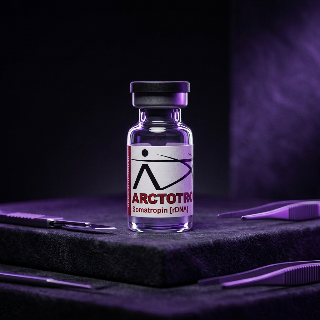 Arctotropin Somatropin 7 × 15 IU — Northern Pharma — Violet Spotlight Vial