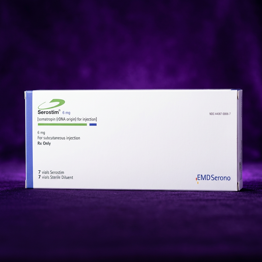 Serostim Somatropin 6 mg — 7 Vials — Purple Smoke Studio